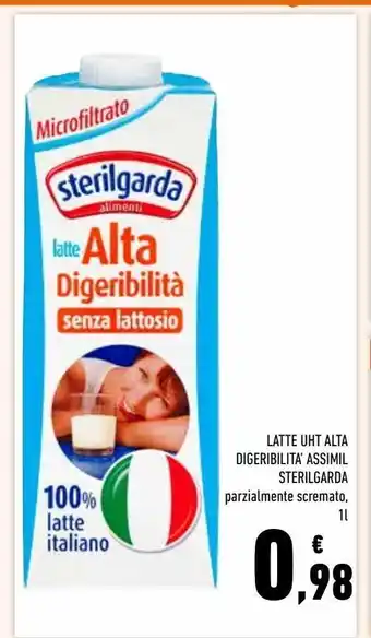 Conad Latte uht alta digeribilita' assimil sterilgarda parzialmente scremato 1 l offerta