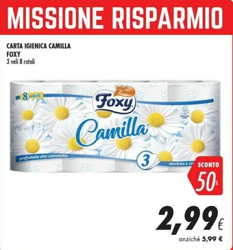 Coop Foxy Carta Igienica Camilla offerta