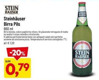 DPiù Steinhäuser Birra Pils 660 ml offerta