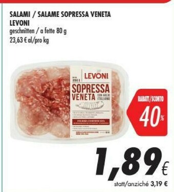 Coop Levoni Salame offerta