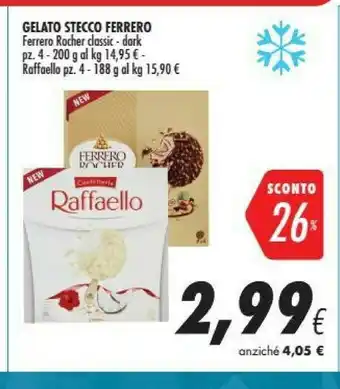 Coop Ferrero Gelto Stecco Rocher Classic offerta