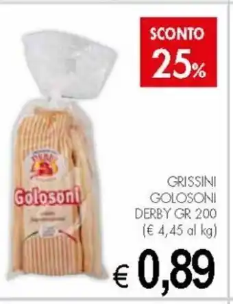 PrestoFresco Grissini Golosoni Derby 200 gr offerta