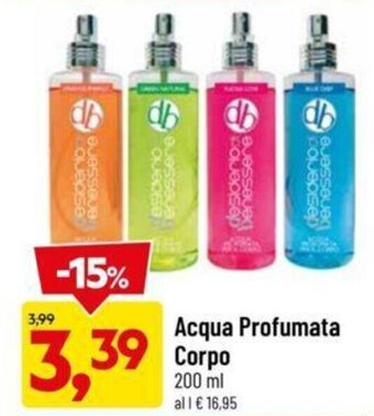 DPiù Acqua Profumata Corpo 200 ml offerta