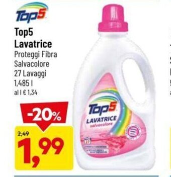 DPiù Top5 Lavatrice Proteggi Fibra Salvacolore 27 Lavaggi 1,485 l offerta