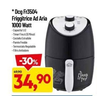 DPiù Dcg Fr3504 Friggitrice Ad Aria 1000 Watt offerta