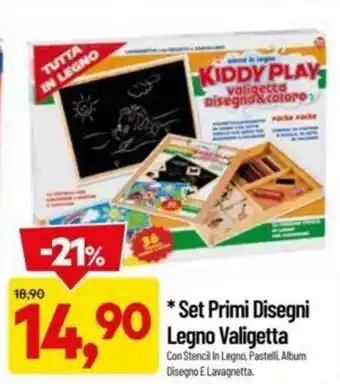 DPiù Set Primi Disegni Legno Valigetta offerta