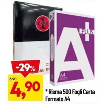 DPiù Risma 500 Fogli Carta Formato A4 offerta