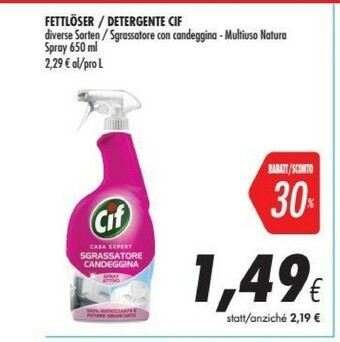 Coop Cif Sgrassatore offerta