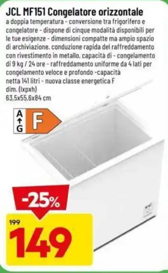 DPiù JCL MF151 Congelatore orizzontale offerta