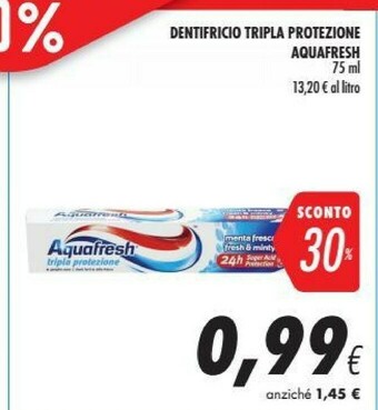 Coop Aquafresh Dentifricio Tripla Protezione offerta