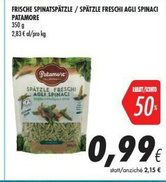 Coop Patamore Pasta fresca offerta