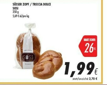 Coop Sosi Treccia Dolce offerta