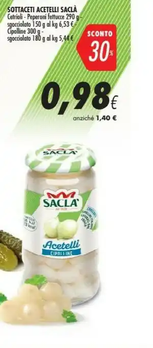 Coop Saclà Acetelli Peperoni Fettucce 290 G(ml) offerta