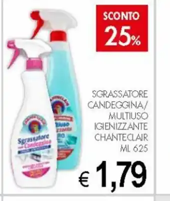 PrestoFresco Sgrassatore Candeggina Multiuso Igienizzante Chanteclair 625ml offerta
