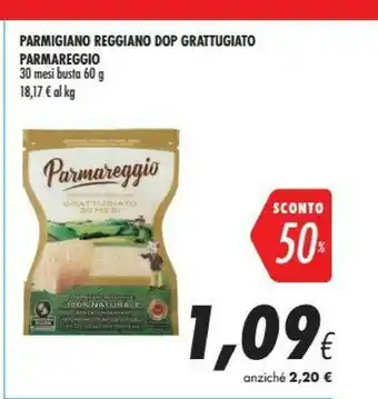 Coop Parmareggio Parmigiano Reggiano 30 Mesi Grattugiato 60 G(ml) offerta