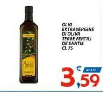 Vivo Supermercati Olio Extravergine Di Oliva Terre Fertili De Santis cl 75 offerta