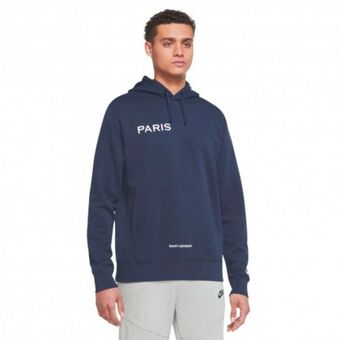 Nike felpa jordan con cappuccio psg blu uomo