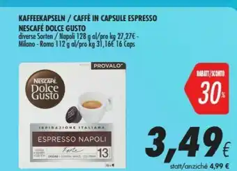 Coop Nescafé Nescafe Caffe In Capsule Espresso Dolce Gusto Napoli offerta