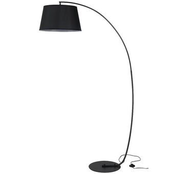 Brico Bravo Lampada da terra ad arco con paralume in tessuto interruttore a pedale nero offerta