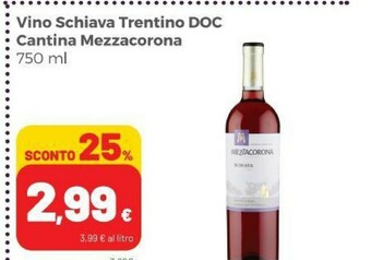 Coop Mezzacorona Vino bianco offerta
