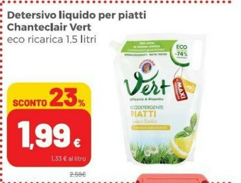 Coop Chanteclair Detersivo piatti offerta