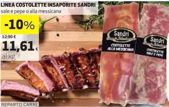 Coop Linea Costolette Insaporite Sandri Sale E Pepe o Alla Messicana offerta