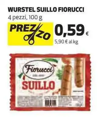 Coop Fiorucci Wurstel Suillo 4 Pezzi, 100 g offerta