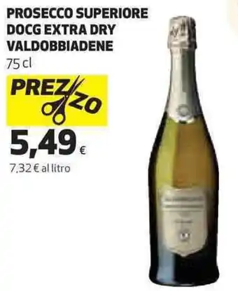 Coop Prosecco Superiore DOCG Extra Dry Valdobbiadene 75 cl offerta
