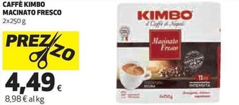 Coop Kimbo Caffè Macinato Fresco 2x250 g offerta