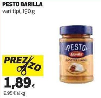 Coop Barilla Pesto Vari Tipi 190 g offerta