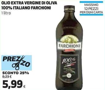 Coop Farchioni Olio Extra Vergine di Oliva 100% Italiano 1 Litro offerta