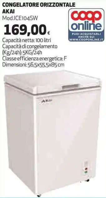 Coop Akai Congelatore Orizzontale offerta