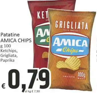 Paghi Poco Amica Chips Patatine Ketchips, Grigliata, Paprika g 100 offerta
