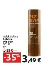 Carrefour Market Piz buin Crema solare offerta