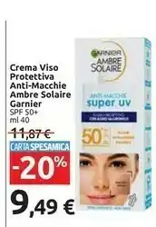 Carrefour Market Garnier Crema solare offerta
