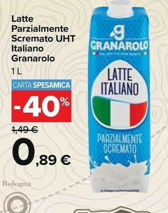 Carrefour Market Granarolo Latte Parzialmente Scremato Uht Italiano offerta