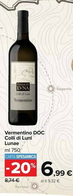 Carrefour Market Lunae Vermentino Doc Colli Di Luni offerta