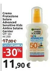 Carrefour Garnier Crema solare offerta