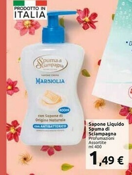 Carrefour Spuma di Sciampagna Sapone liquido offerta
