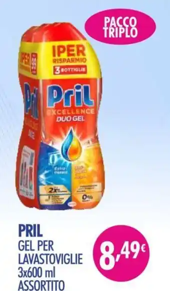 Acqua & Sapone Pril Gel Per Lavastoviglie 3 x 600 ml offerta