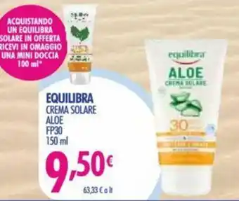 Acqua & Sapone Equilibra Crema Solare Aloe FP30 150 ml offerta