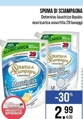 Caddy's Spuma di Sciampagna Detersivo lavatrice offerta