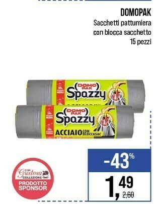 Caddy's Domopak Sacchetto Spazzatura offerta