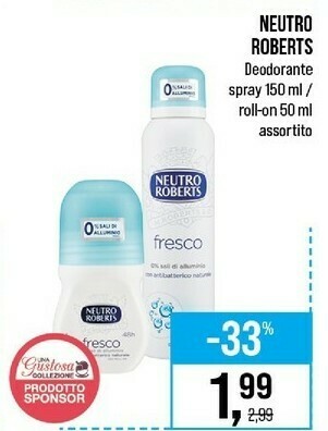 Caddy's Neutro Roberts Deodorante offerta