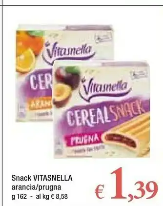 Famila Vitasnella Snack Arancia/prugna offerta