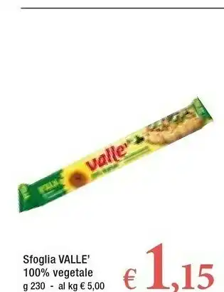 Famila Vallè Sfoglia 100% Vegetale 230 G offerta