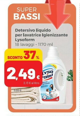 Coop Lysoform Detersivo lavatrice offerta