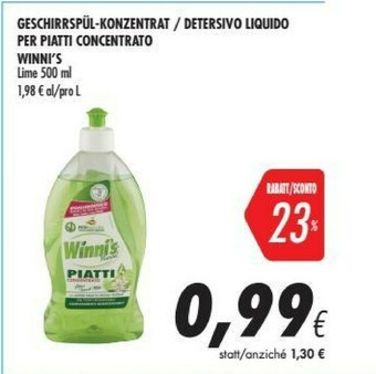 Coop Detersivo piatti offerta