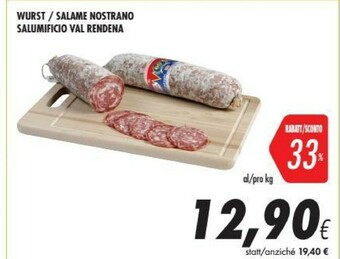 Coop Salumificio val rendena Salame Nostrano offerta