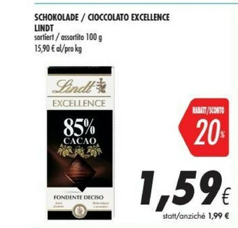 Coop Lindt Cioccolato offerta